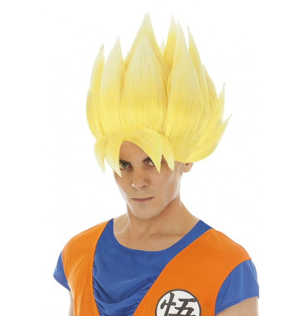 Goku Saiyan Pruik Geel Dragon Ball Z