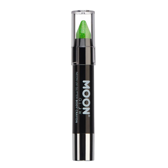 Moon Glow Neon UV Glitter Body Crayons Green 3.2g