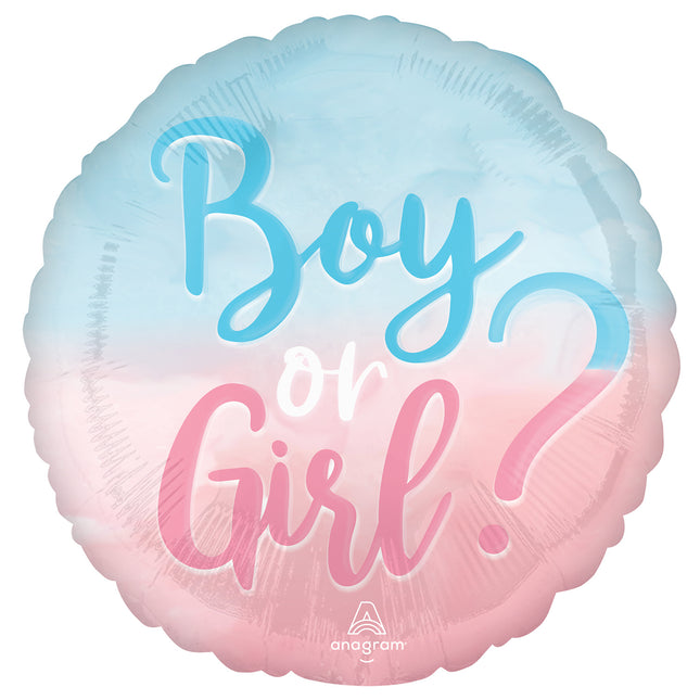 Helium Ballon Gender Reveal Leeg 43cm