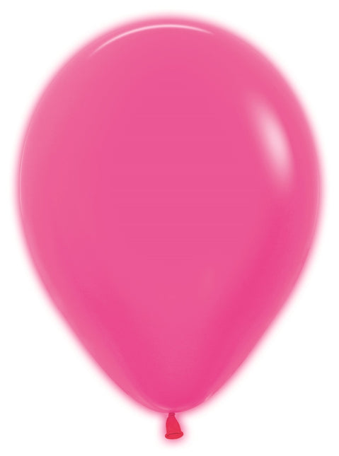 Ballonnen Neon Fuchsia 30cm 50st