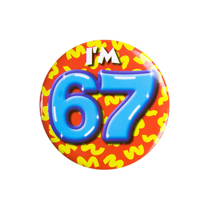 I'm 67 Button 67 Jaar 5,5cm