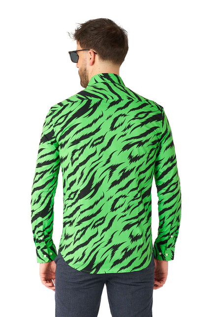 Tijger Groen Overhemd Heren OppoSuits