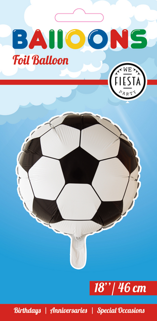 Helium Ballon Voetbal 45cm leeg