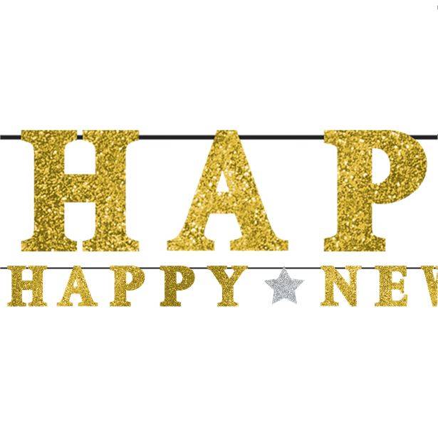 Happy New Year Letterslinger 3,6m