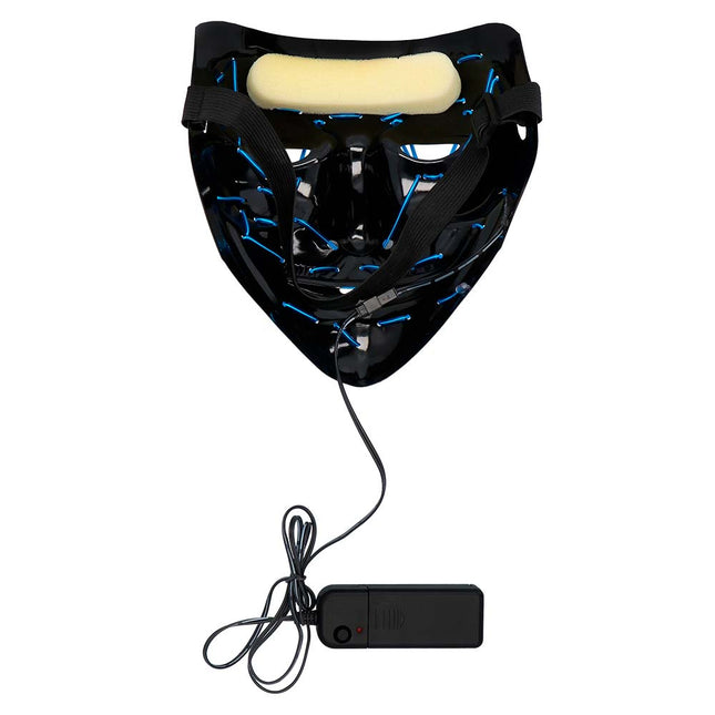 Halloween Led-Masker Killer Smile Blauw