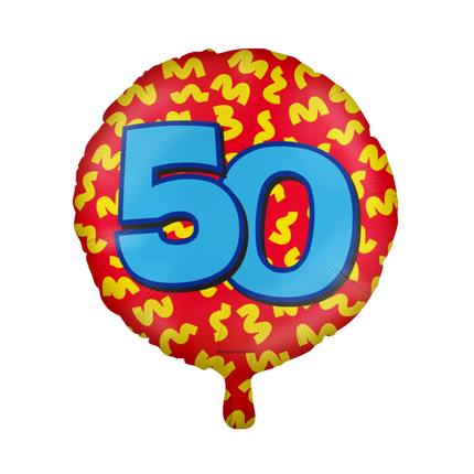 Helium Ballon 50 Jaar Gekleurd Leeg 46cm