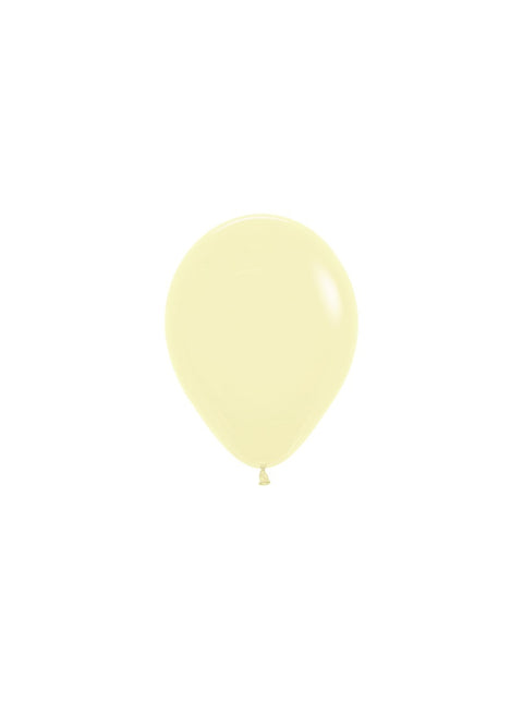 Ballonnen Pastel Matte Yellow 12cm 50st