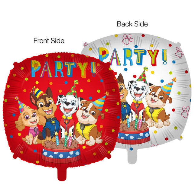 Paw Patrol Helium Ballon Party Dubbelzijdig Leeg 46cm