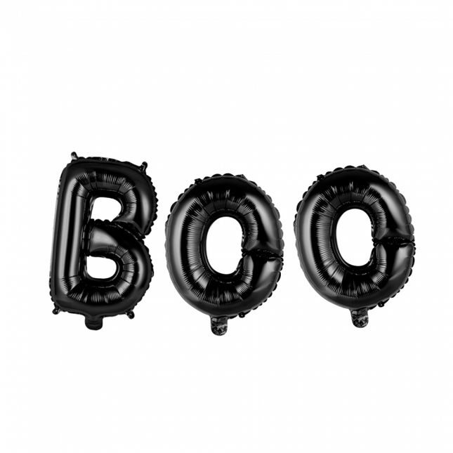 Ballonnen Letter Set Boo Zwart 41cm