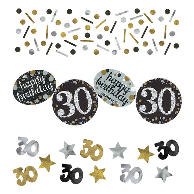 Tafelconfetti 30 Jaar Happy Birthday 34gr