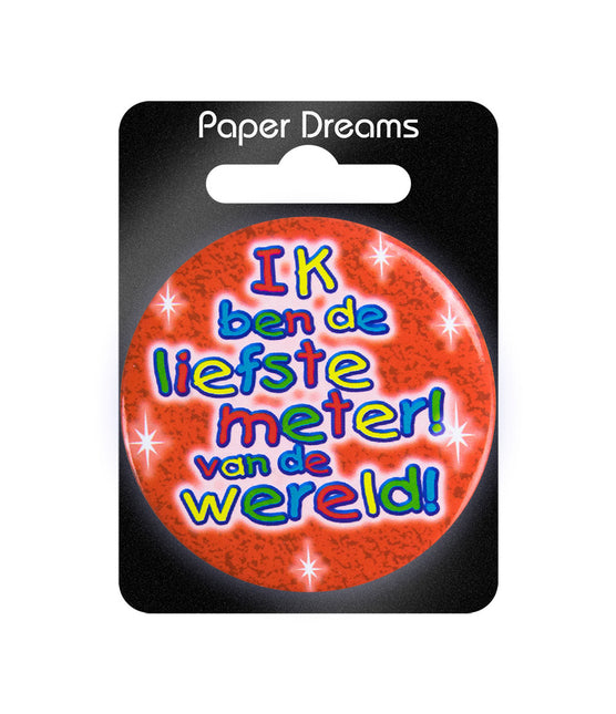 Button Ik Ben De Liefste Meter 5,5cm