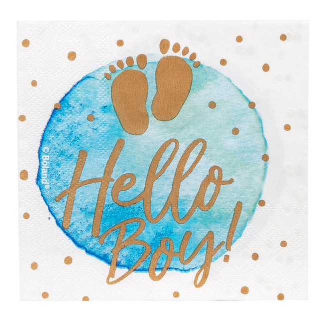 Servetten Hello Boy Papier 33cm