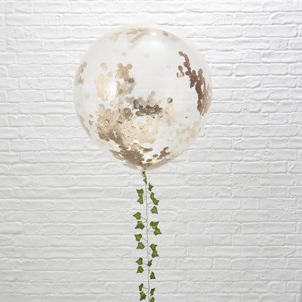 Rose Gouden Confetti Ballonnen 90cm 3st