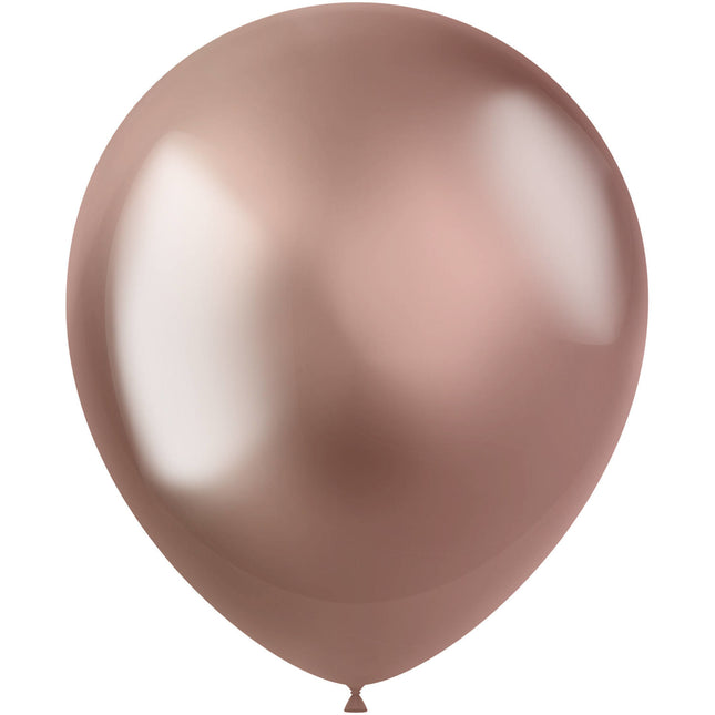 Rose Gouden Ballonnen Chroom 33cm 10st