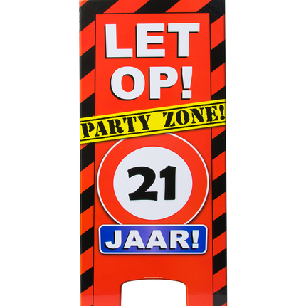 Warning Sign 21 Jaar 62,5cm