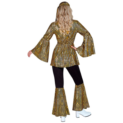 Hippie 60S Kostuum Goud Dames