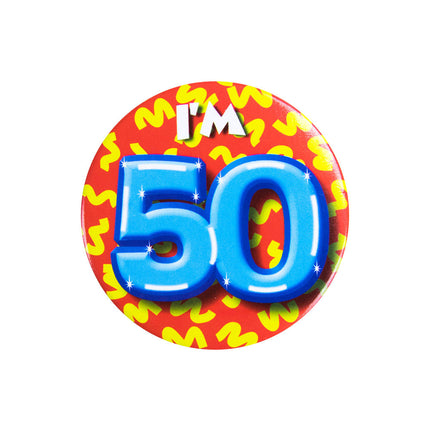 I'm 50 Button 50 Jaar 5,5cm