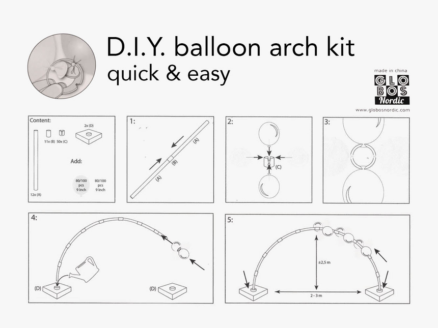 Ballonnenboog Zelf Maken Set 3x2,5m