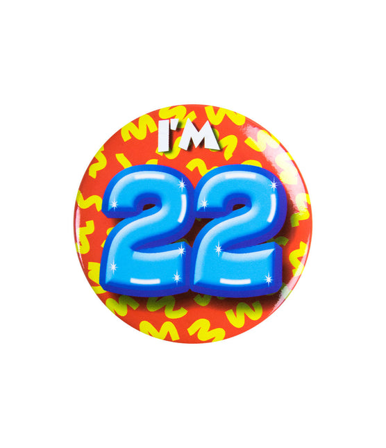 I'm 22 Button 22 Jaar 5,5cm