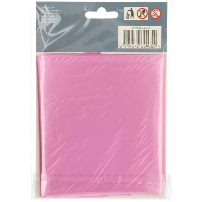 Folie Ballon Cijfer 5 Mat Roze XL 86cm leeg