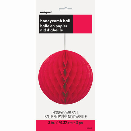 Honeycomb Bol Rood 20cm