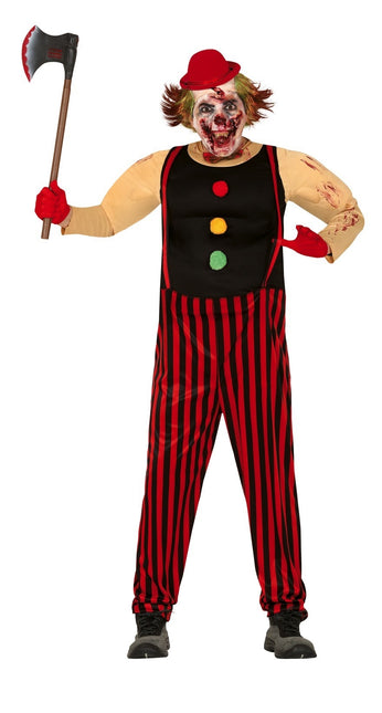 Killer clown Halloween Kostuum Heren Rood