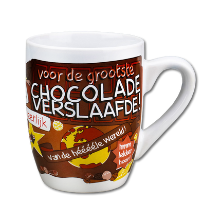 Mok Chocolade Verslaafde 12cm