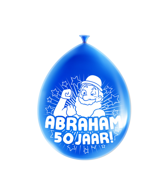 Abraham Ballonnen 50 Jaar 30cm 8st