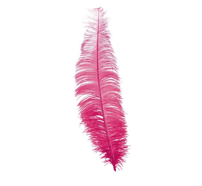 Roze Struisvogelveren 40cm 12st