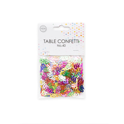 Tafelconfetti 40 Jaar Gekleurd