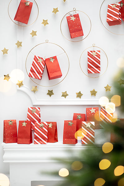 Adventkalender Tasjes Rood