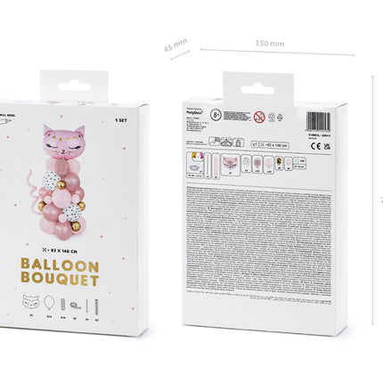 Ballonnenpilaar Kat Roze 1,4m