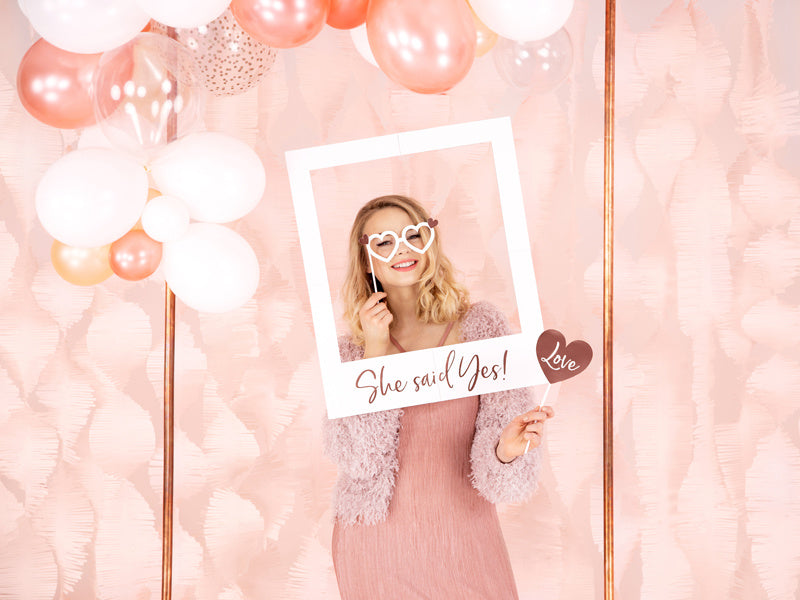 Photobooth Bruiloft Rose Goud 12st