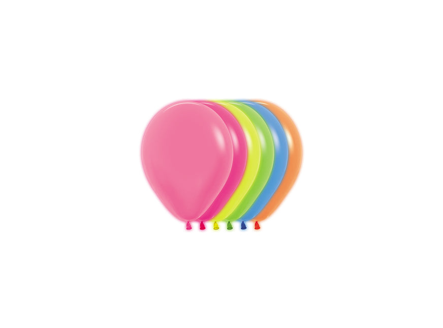 Ballonnen Neon Mix 12cm 50st