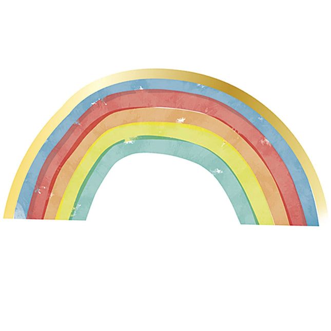 Regenboog Party Servetten 33cm 16st