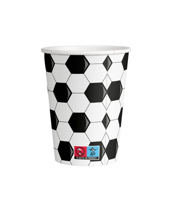 Voetbal Bekers 9cm 8st