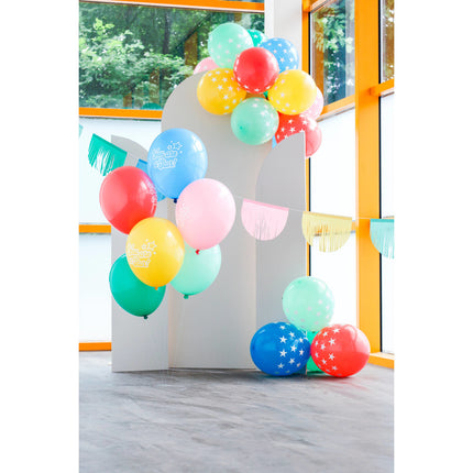 Ballonnen Ster Gekleurd 33cm 6st