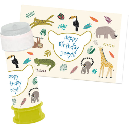 Jungle Dieren Stickers Zoo Party Voor Bellenblaas 6st