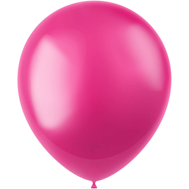Fuchsia Ballonnen Metallic Fuchsia Pink 33cm 50st