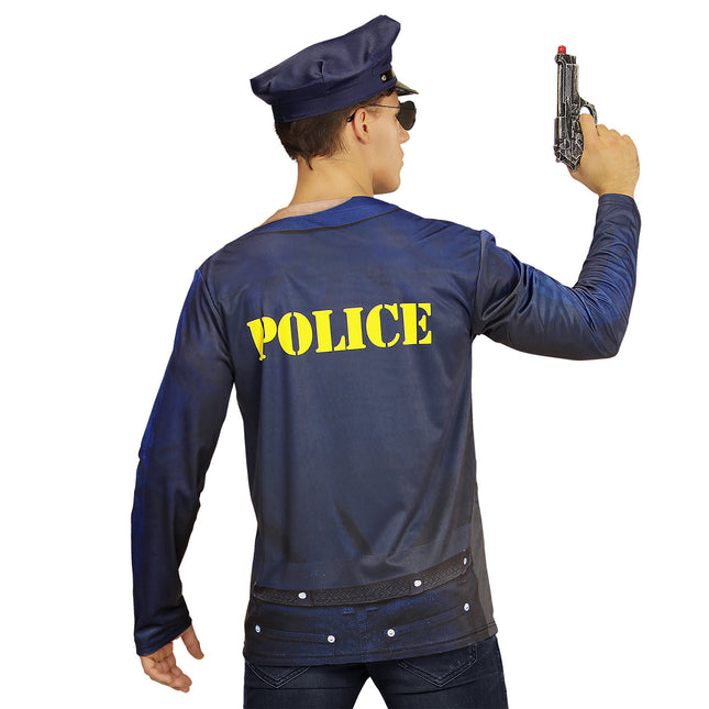 Politie Shirt Blauw Heren