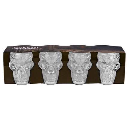 Halloween Shotglaasjes Schedel 50ml 4st