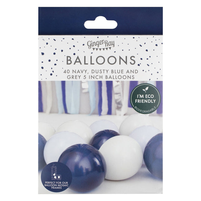 Blauwe Ballonnen 13cm 40st