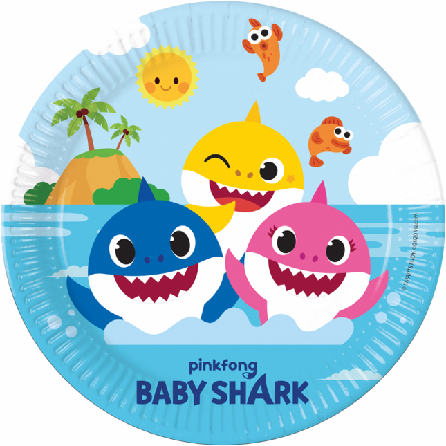 Baby Shark Borden 23cm 8st