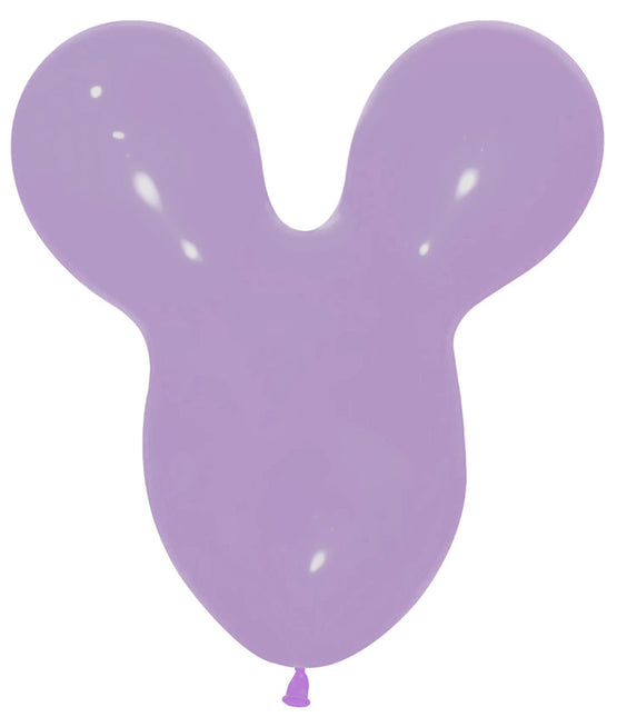 Ballonnen Mouse Head Lilac 25st