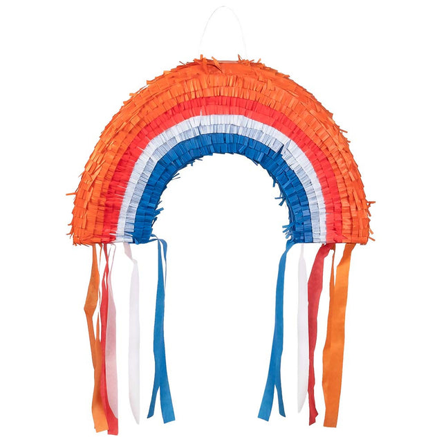 Regenboog Pinata Oranje Rood Wit Blauw 45cm