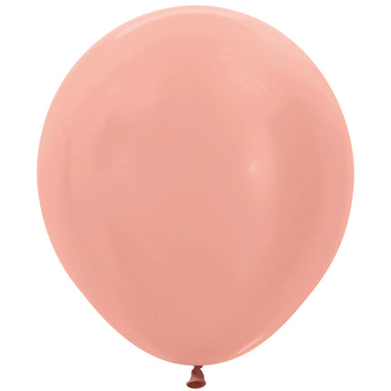 Ballonnen Metallic Rose Gold 45cm 25st