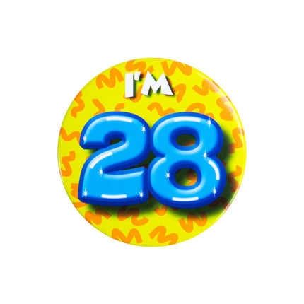 I'm 28 Button 28 Jaar 5,5cm