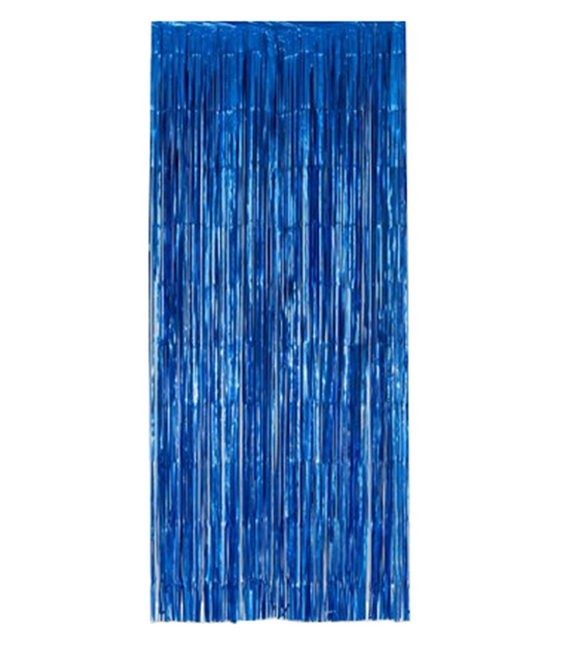 Blauw Deurgordijn Folie 2,4m