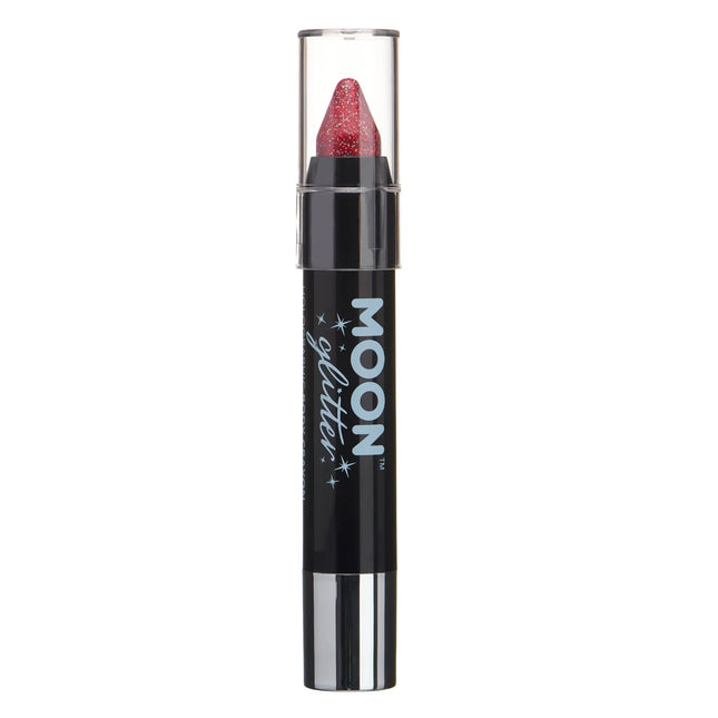 Moon Glitter Holographic Body Crayons Red 3.2g