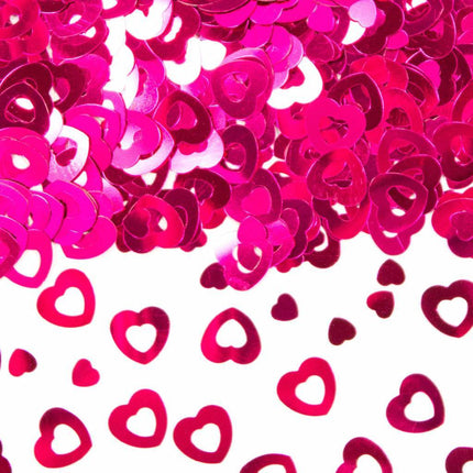 Tafelconfetti Hartjes Roze 14gr